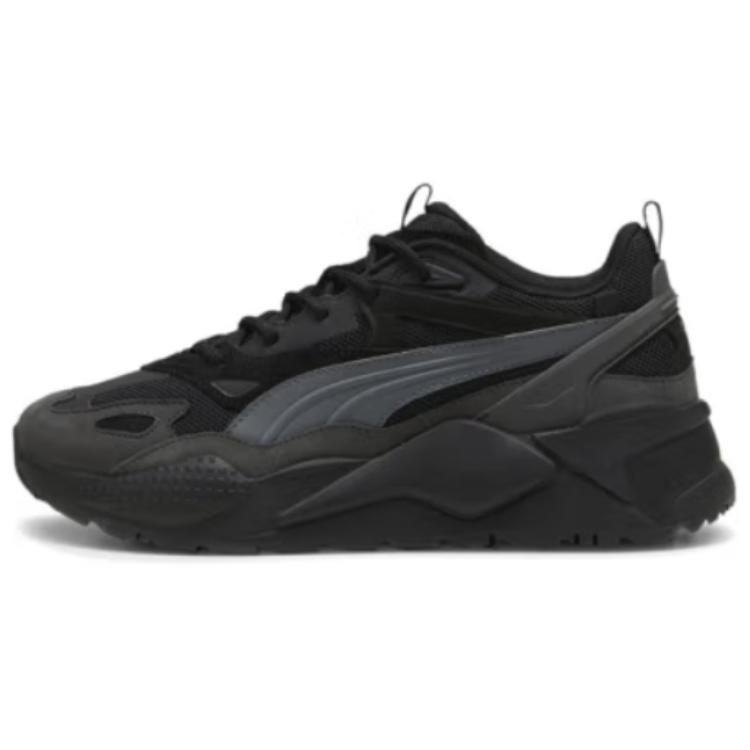 Puma Rs-X Fabric Synthetic Leather Casual Comfortable Low-Top Lifestyle Sneakers Unisex Sneakers Black Gray 390776-36