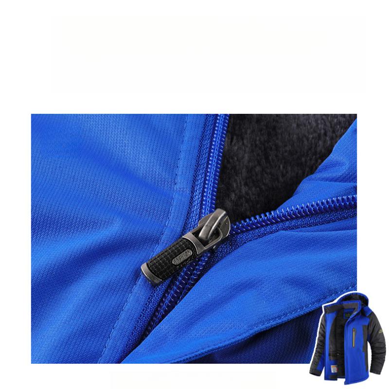 Giacca Invernale da Uomo di Media Lunghezza Ispessita Foderata in Pile Cappotto di Cotone in Lana d'Agnello Capispalla Invernale da Uomo di Mezza Età