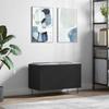 VidaXL Record Cabinet Black 74.5x38x48 Cm Engineered Wood 831725