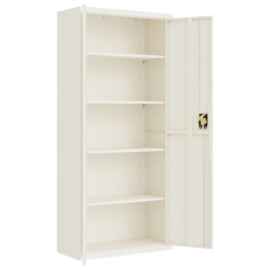 Vidaxl Document Cabinet, White, 90X40X200 Cm, Steel