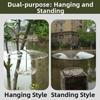 UV Protection Umbrella Bird Feeder Clear Dome Hanging Bird Feeder Baffle  Balcony Garden
