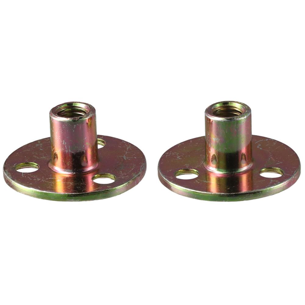 4 stk med skruer Monteringsplater Flatjern T-muttere for møbelben, sofa, skap