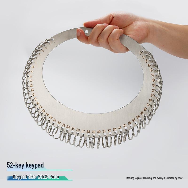 Stainless Steel Round Key Disk with Tag Ring for Key Management and Storage