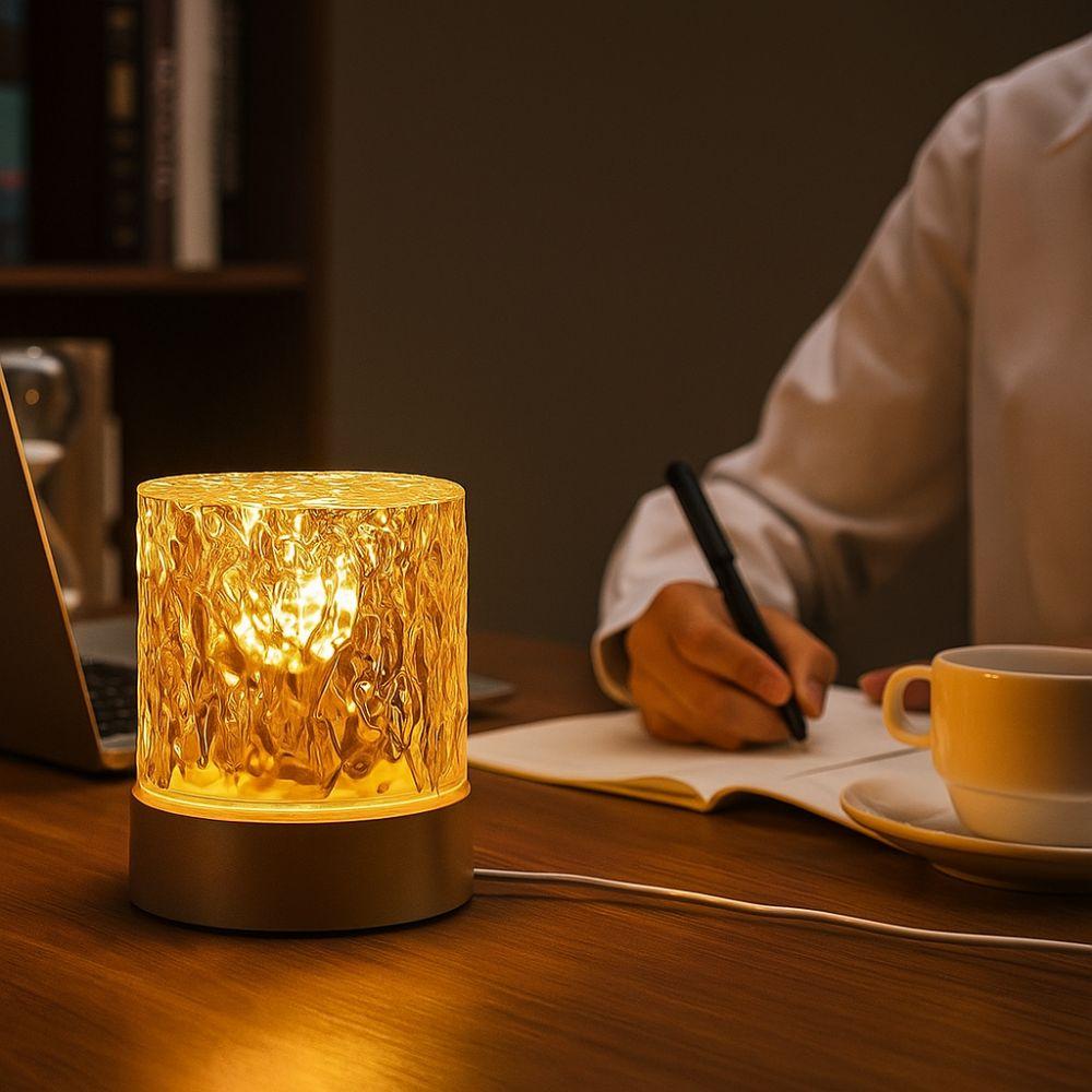 USB Water Ripples Lights Projection Rotating Water Wave Lamp  Bedside Table