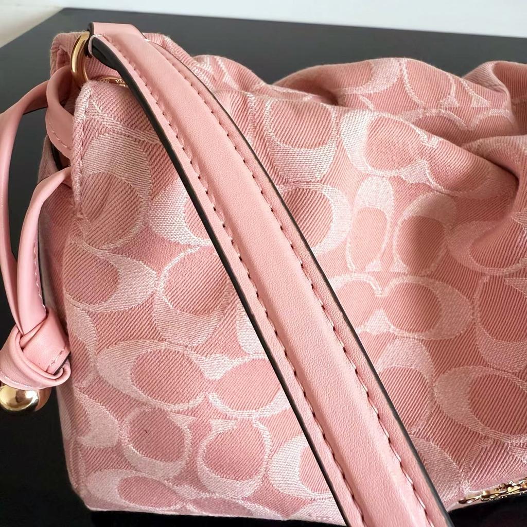 COACH Faye Axelväska Signature Denim Ljusrosa CER68 F S JP DDP