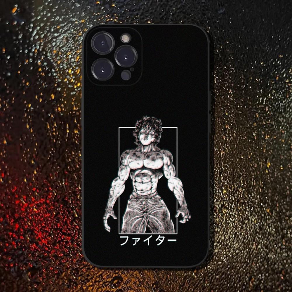 

Anime Baki H-Hanma Phone Case For iPhone 16,15,14,13,12,11 Plus,Pro Max,XS,X,XR,SE,Mini,8,7,Soft Silicone Black Cover iPhone16pro