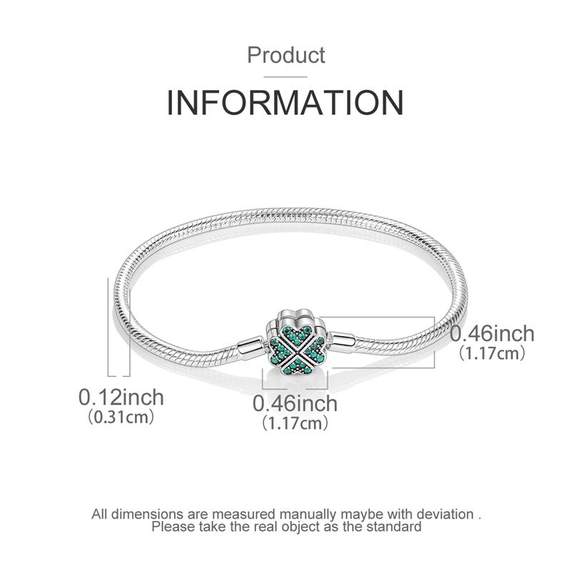 Bracelet 925 Silver Bracelet 17-20CM Love Heart Zircon Original Bracelets Fit Charms Bracelets Jewelry Gifts