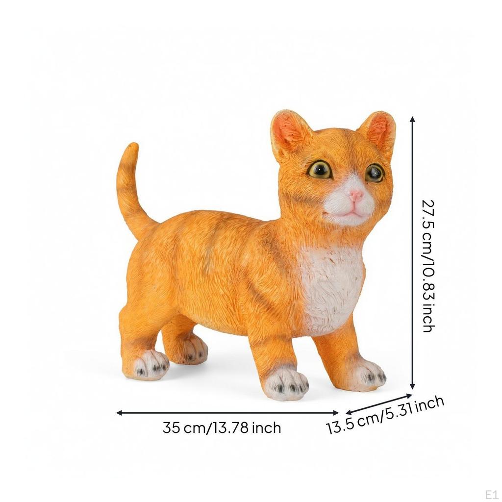 Animal Sculpture Realistic Outdoor Statue Naturalistic Decorative Figurine for Gardeners,