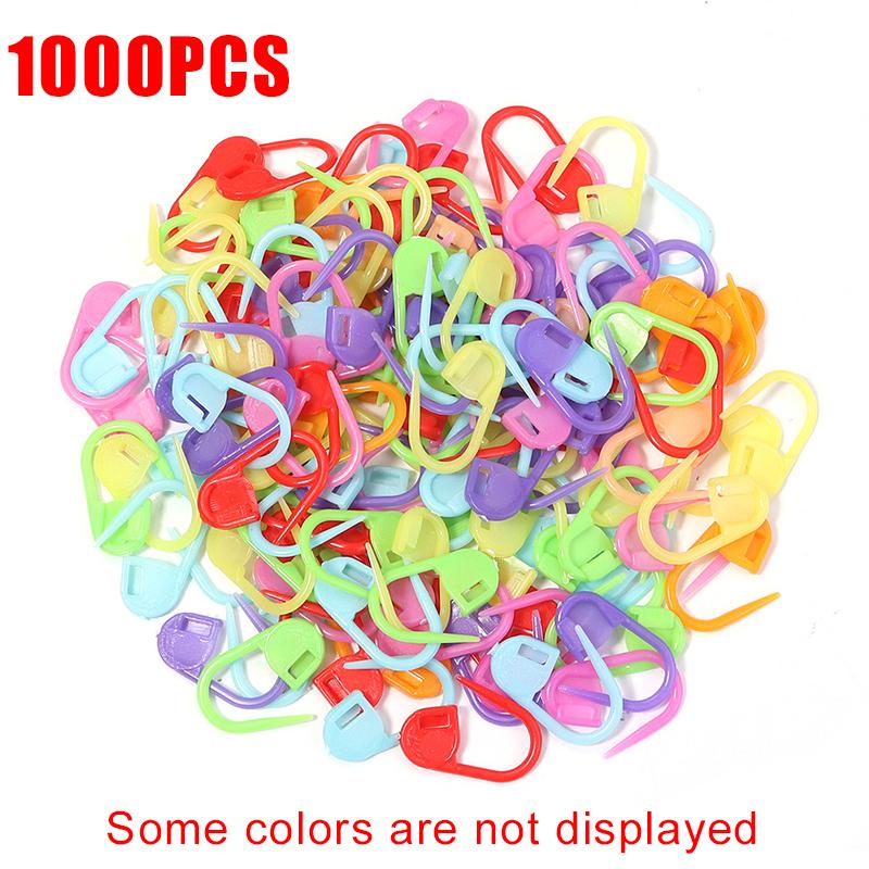 500/1000PCS 2.2cm Random Mix Colors Small Mark Buckle DIY Pin Sweater Marker Crochet Knitting Marker Clip Sewing Accessories ZYF