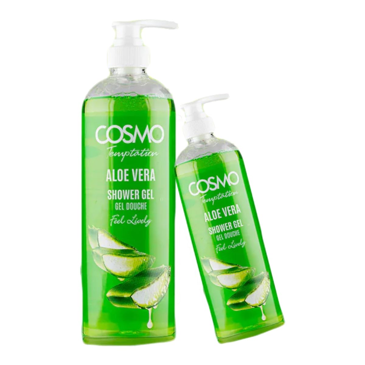 

CD COSMO DESIGNS Temptation Shower Gel | Refreshing Hydration & Invigorating Scent for All Skin Types Combo Pack of 2 (1000 & 480ml, Aloe Vera)