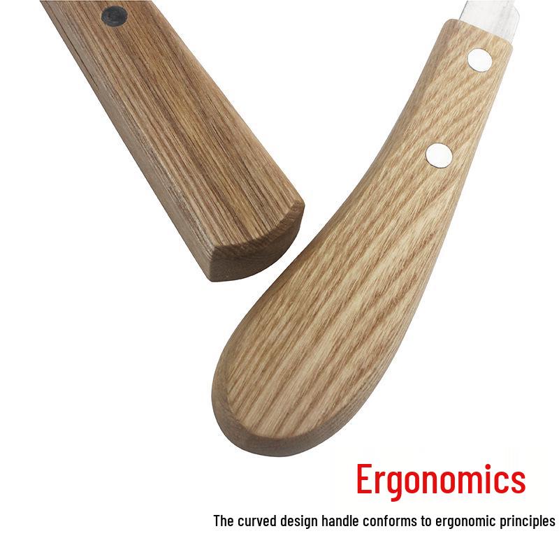 Cattle & Horse Hoof Trimming Tool Set: Straight & Curved Knives, Hook, for Right & Left Hand Use