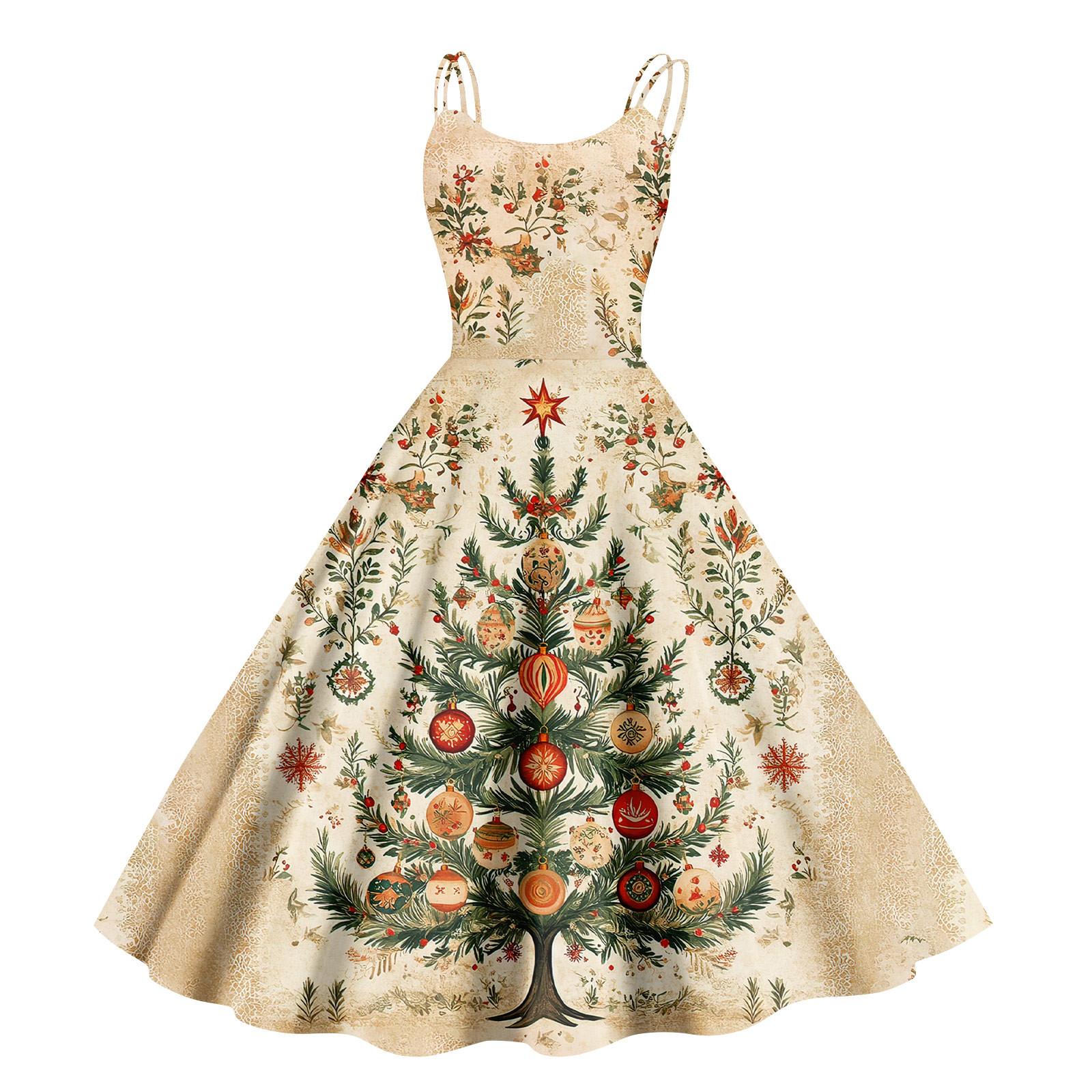 

Рождественская женская повседневная модная юбка с цветочным принтом в стиле панк-ретро с открытыми плечами M