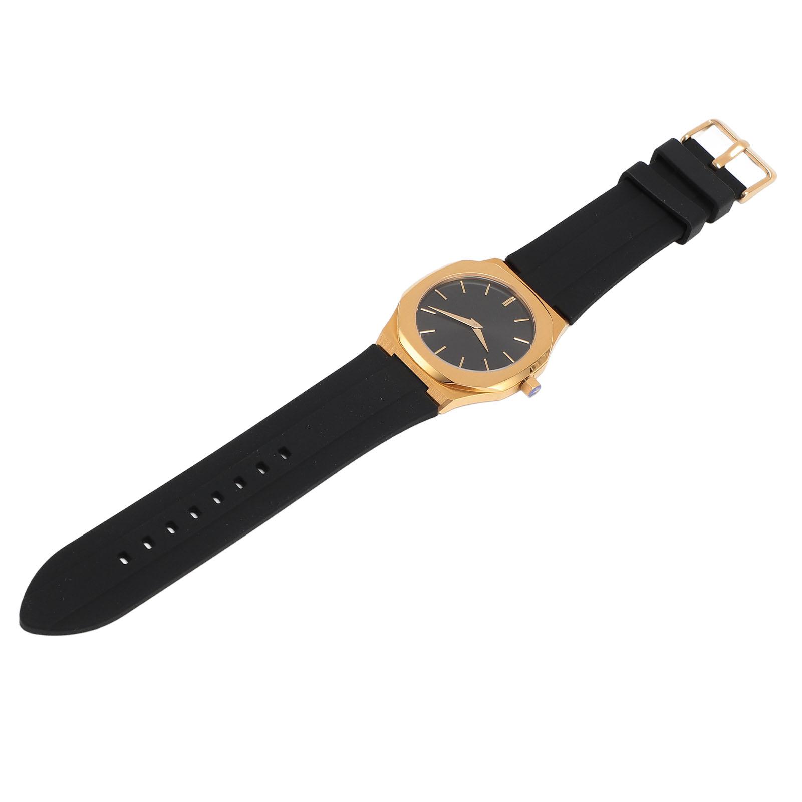 

Quartz Watch Super Slim Stainless Steel Minimalism 50m Waterproof Silisone Strap Analog Display Quartz Watch