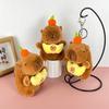 Plush Whimsical Capybara Keychain Toy With Soft Pp Cotton Filling For Joyful Play Kids