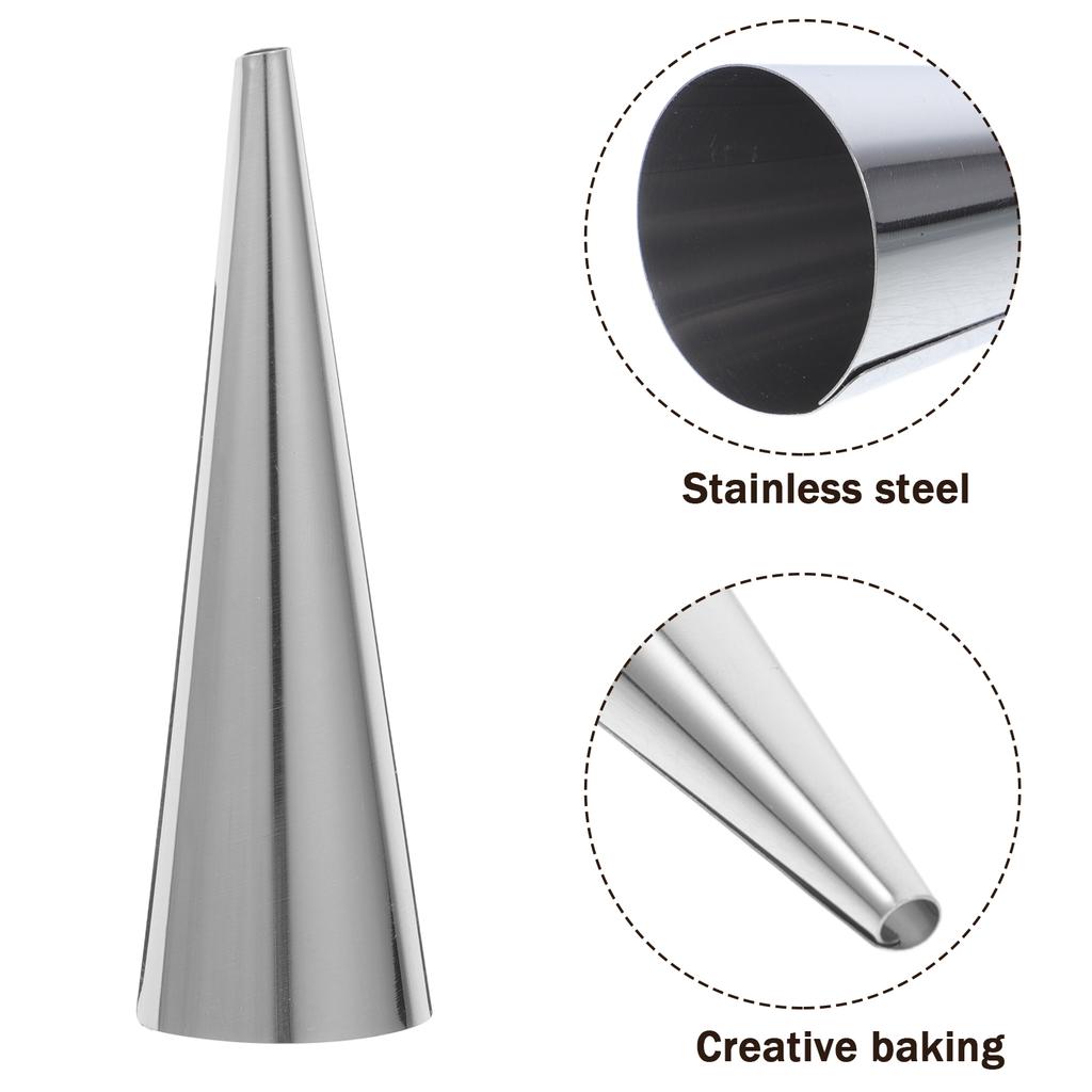 10Pcs Stainless Steel Pastry Molds Cone Cream Horn Baking Equipment Reusable Ideal for Various Pastries