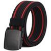 LionVII Nylon Climbing Workwear Forces YKK Plastic Buckle Men's Belt, Belt, Belt, Durable, Adjustable, S-Class Belt, Self-Defense Belt, (Black/Red)