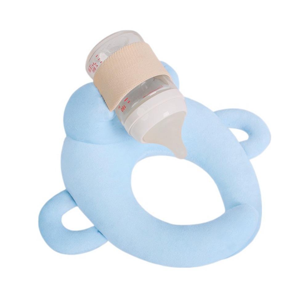 

Hands Free Newborn Feeding Pillow 2 Side Handle Infant Bottle Propper Twin Accessory синій