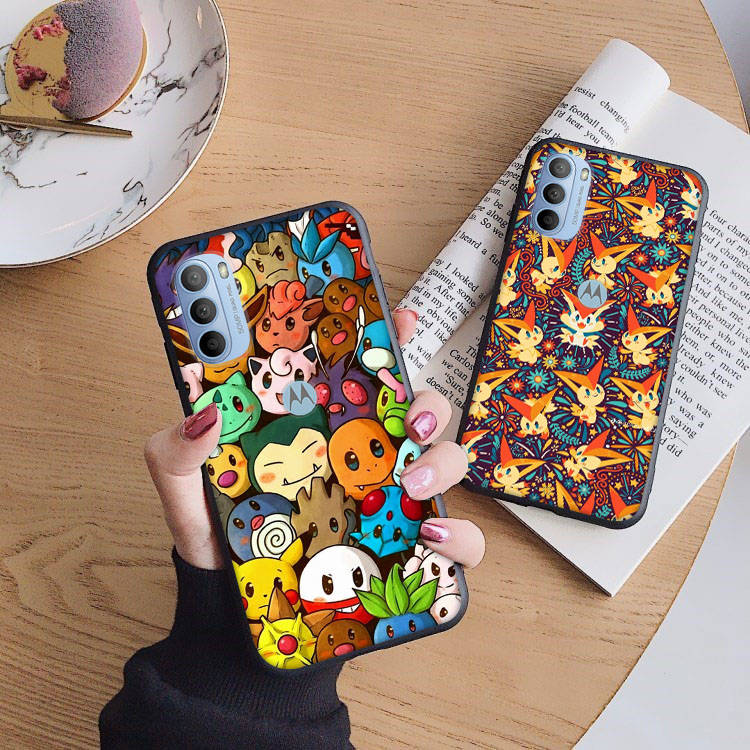 AP7 Pokemon Black Case for Xiaomi Poco X6 M5 M6 F5 F6 F1 C65 C55 C50 C51 C40 Redmi Note 7 8 14C A3X 13C 12C 11 10A 9C Pro Sofe Cover