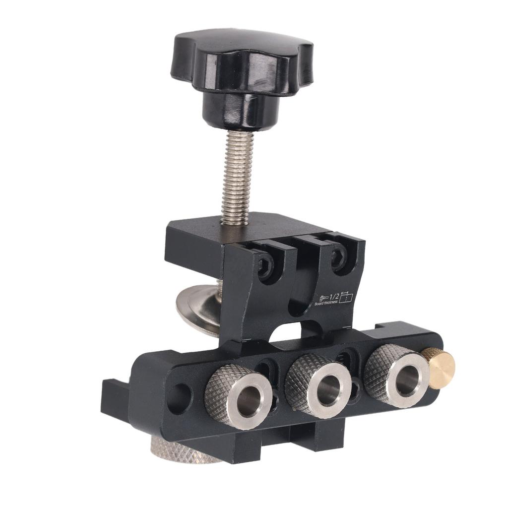 3 In 1 Hole Jig Kit Aluminum Alloy Woodworking Drilling Locator Round Wood Dowel Drill Kit Dowel Drill Kit