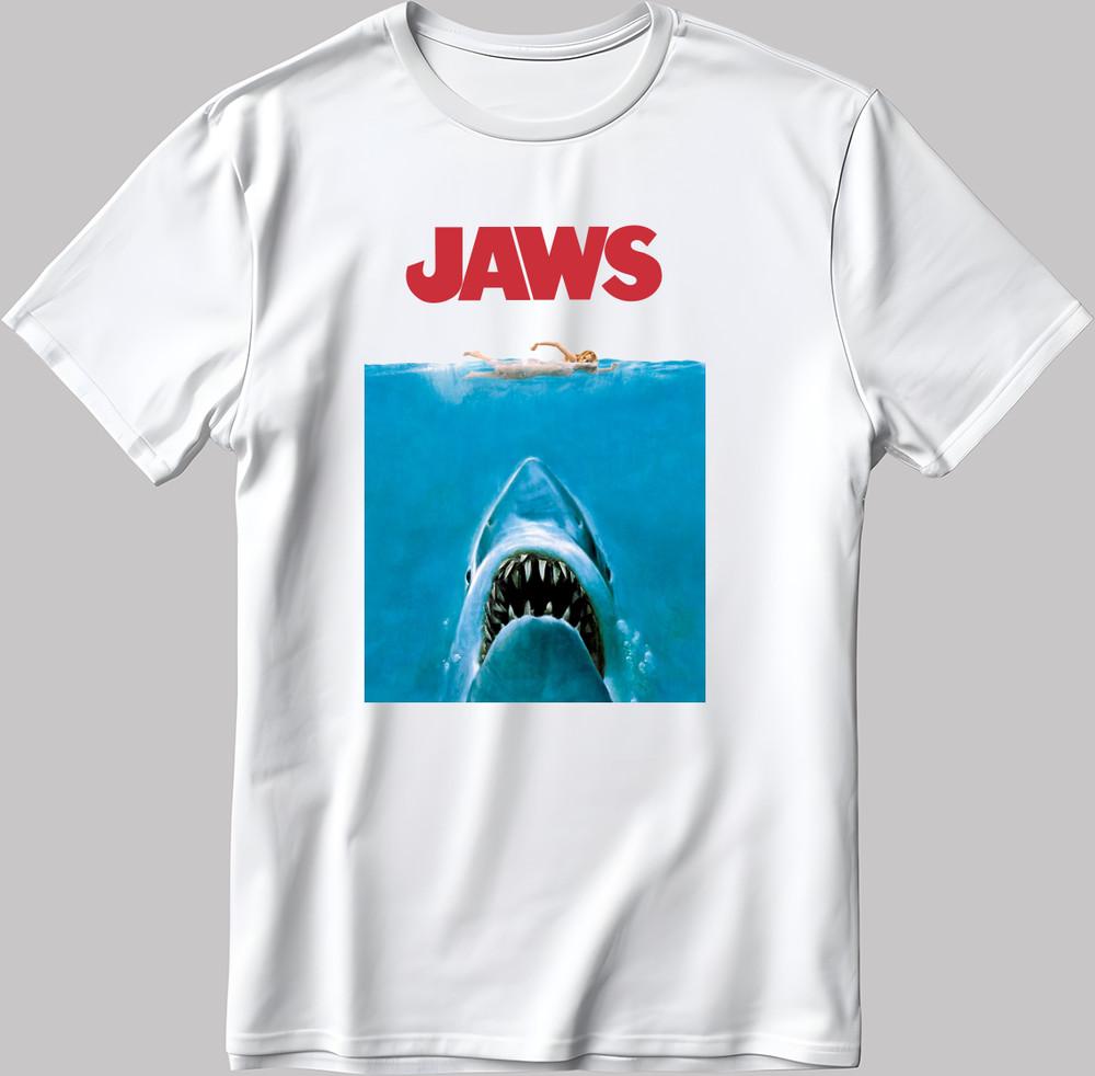 

Jaws Movie Poster, Short Sleeve White-Black Men s / Women s T Shirt K301 2XL