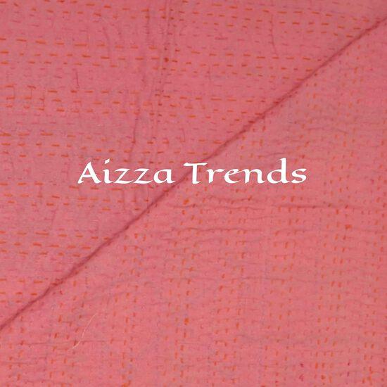 Aizza Trends Handmade Pure Cotton Patch and Patola Work Kantha Quilt - Traditional Indian Throw Blanket-Vintage Cotton Silk Saree Quilt