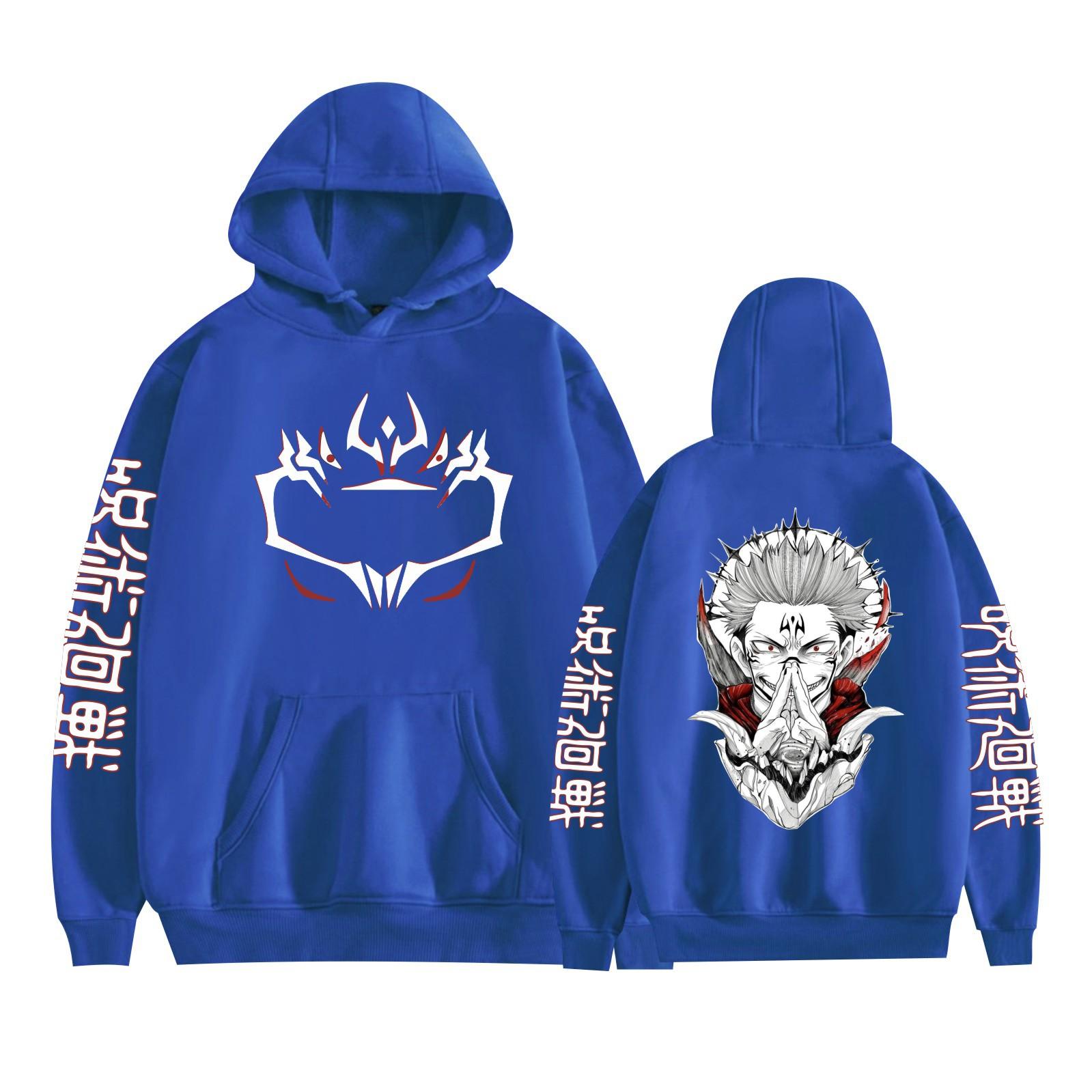 Повседневные толстовки с длинным рукавом Kaisen Jujutsu с крутым принтом Ryomen Sukuna — фото 8