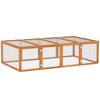 Wooden Rabbit Hutch Cage 6ft with Wire Mesh, Openable Roof, Play Space for Outdoor, Natural Wood Finish