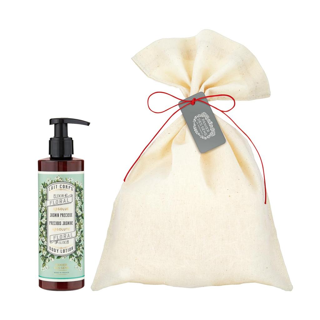 Panierdessens Body Sparkling White Bouquet Jasmine Gift Made in Gift Wrapped with Ribbon Provençal Milk, Scent, Bag, France,