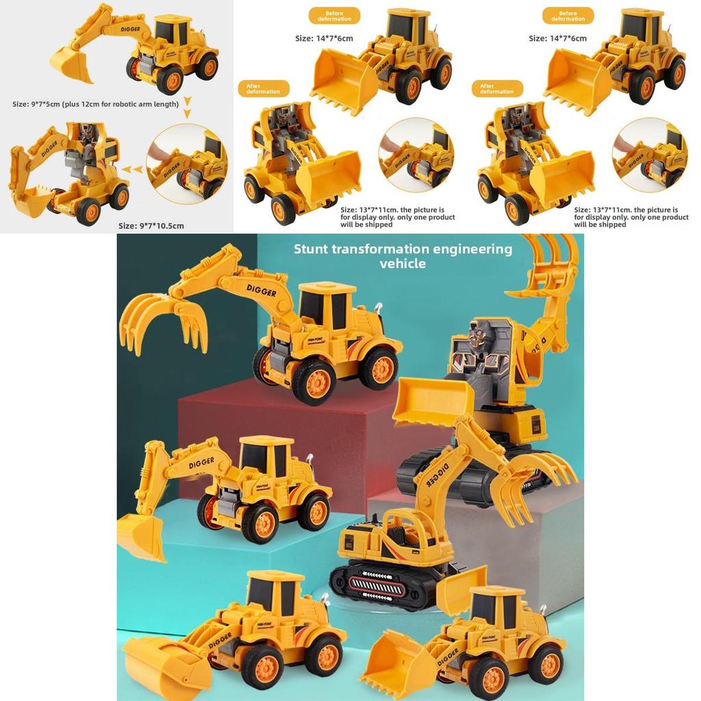 Childrens Inertia Collision Deformation Construction Vehicle Toy For Boys Educational Play