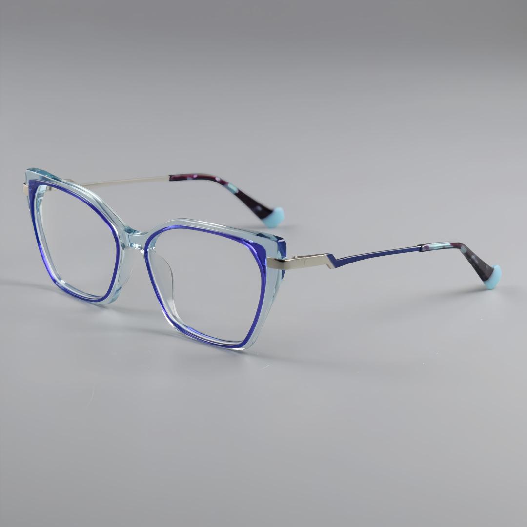 

New Fashion Patchwork Acetate Large Frames Men Myopia Prescription Eyewear Women Optical Reading Office Personality Eyeglasses
