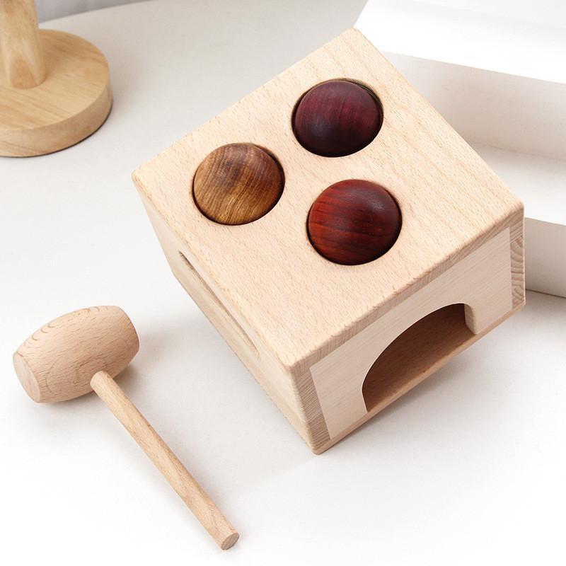 Wooden Early Education Toy With Mallet For Toddler Learning And Development