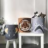 High-value Large Capacity Cartoon Animal Felt Storage Bucket Washable Laundry Basket Dirty Clothes Hamper