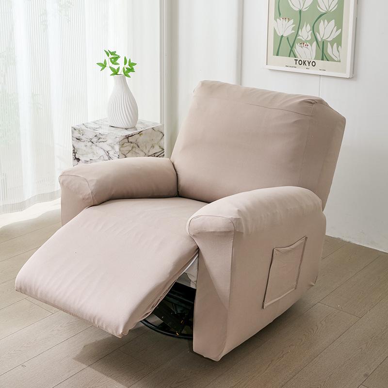 Waterproof Milk Silk Elastic Recliner Sofa Cover - Full Wrap, Split Type