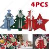 6Styles Christmas Cutlery Knife Fork Covers Table Decor Christmas Tree Elk Xmas Star Tableware Pocket Holder Bags New Year Party