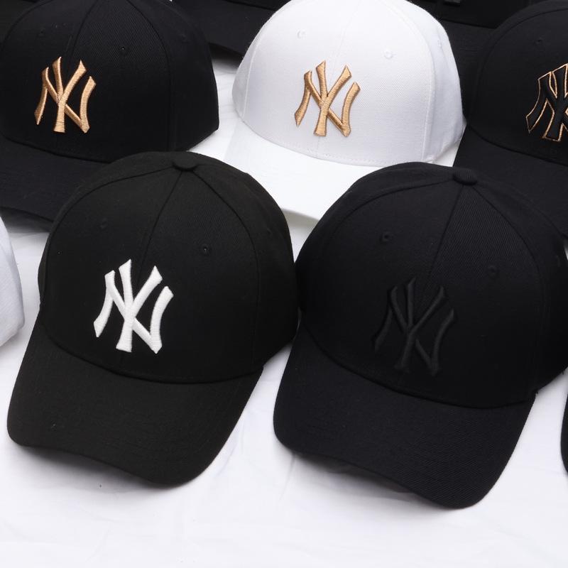 Verstellbare NY Yankees & LA Duckbill Baseballkappe mit festem Oberteil und großem Logo für Männer & Frauen