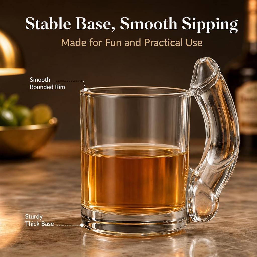 Novelty Wine Glass with Stand - Hand-Blown D-Cup Cocktail Glass for Bachelorette Parties Girls Night Gag Gifts Clear Drinkware for Bar Enthusiasts