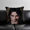 pc Vampire Diaries Damon Salvatore Pillow Cover Polyester D DoubleSided Print Ian Somerhalder Character Art TV Fan Home