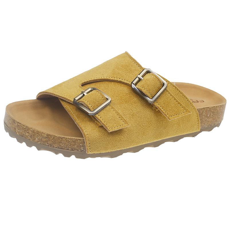 Thick-soled slippers women s spring and summer new casual cool slippers with skirt beach soft bottom one-word drag 40 жёлтый