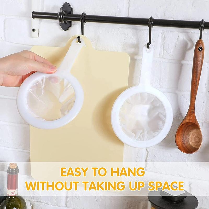 80/100/120/200/400 Mesh Kitchen Ultra-Fine Mesh Strainer Kitchen Nylon Mesh Filter Spoon For Suitable For Soy Milk Coffee Milk Yogurt