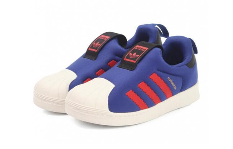 adidas Originals Superstar Collection 360 I Comfortable Low Top Toddler Shoes Blue Red Infant And Toddler BY9934