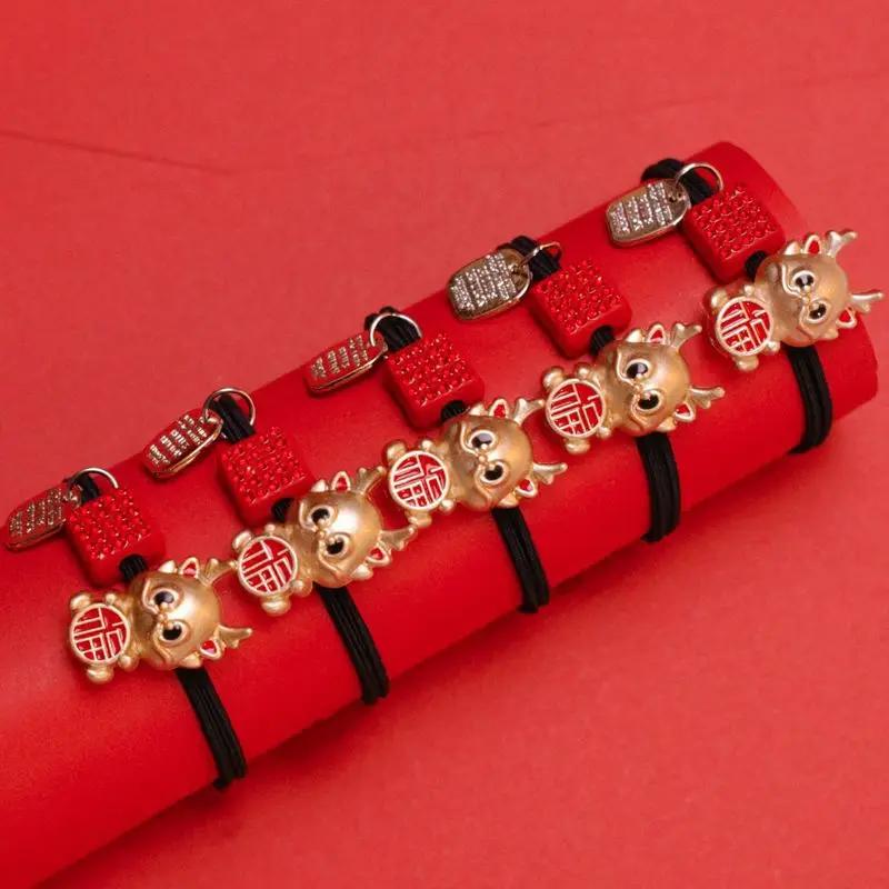 1/2/3KS Novoroční gumička do vlasů Pohodlná na nošení Pohodlný kroužek do vlasů Vlasové doplňky Slavnostní gumička do vlasů Snadno se nosí Rozkošná