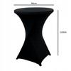 Tablecloth Cover for Cocktail Bar Table Black 80X110Cm Elastic [25D]