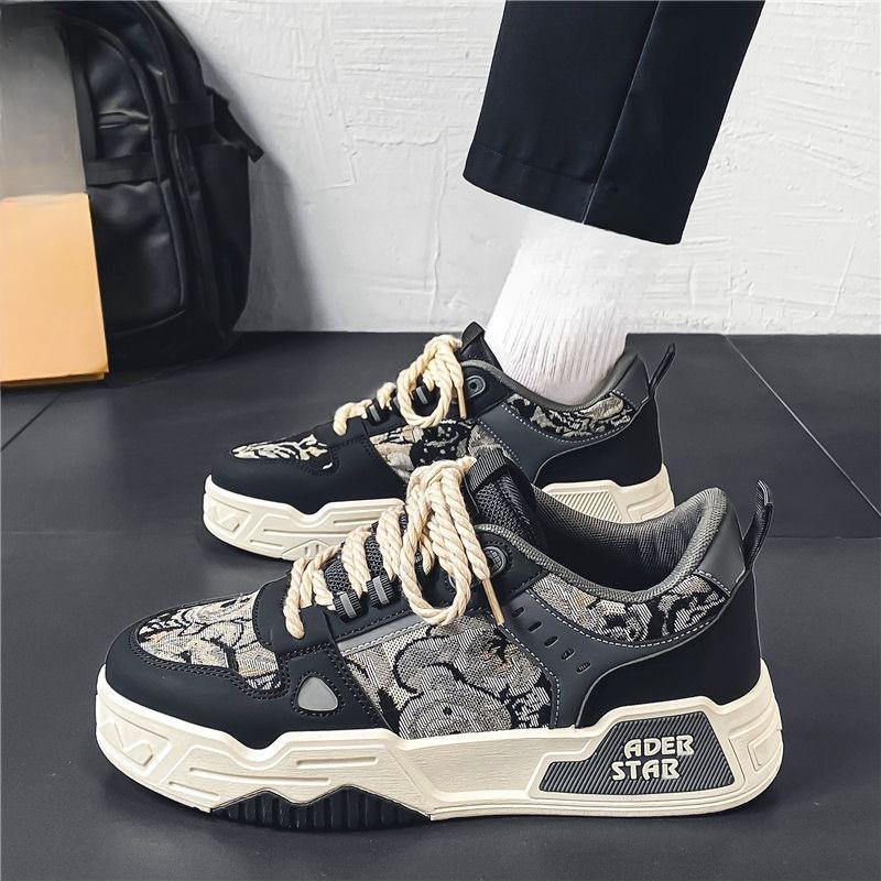 Vielseitige lässige Board-Schuhe, Sportliche Canvas-Schuhe mit dicker Sohle und hohem Schaft