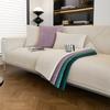 1pc Dutch Fleece Sofa Slipcover, Simple Pattern Non-slip Sofa Cover, Furniture Protector For Bedroom Office Living Room Home Dec