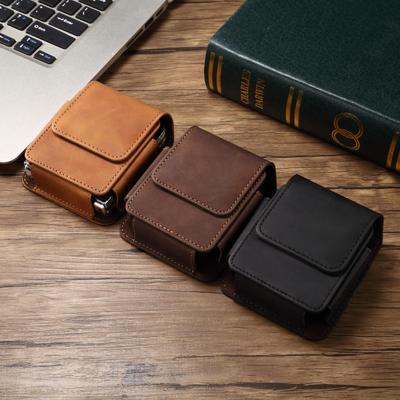 Skórzany magnetyczny klips do paska etui na telefon męska torba na pas do Samsung Z Flip6 Flip5 Moto Razr Oppo Vivo Tecno Honor Galaxy Flip 6 5 4 3 etui etui