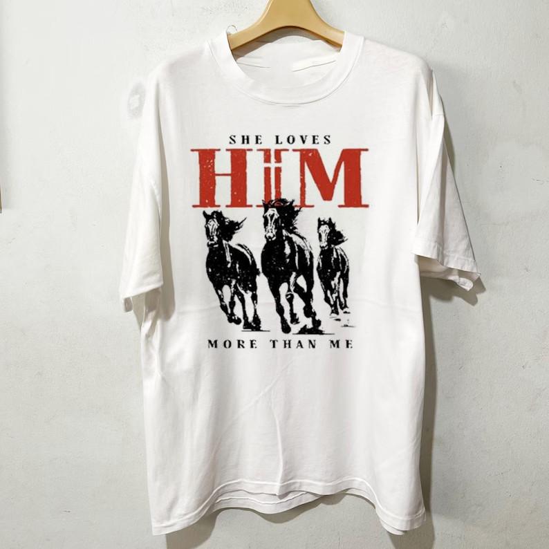 Иан Мансик ФУТБОЛКА SHE LOVES HIM MORE THAN ME Унисекс Все размеры 1F1932 Унисекс Футболка XXXL