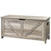 Kids Toy Storage Bench Wooden Toy Box Chest 38.98 X 15.55 X 18.9 In Gray