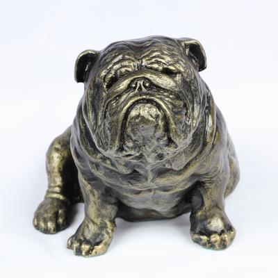 Bulldog, English Bulldog, British Bulldog I - Dog Statue, Sitting Dog for Desk, Decoration for the Living Room of a Dog Lover by