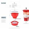 Collapsible Silicone Microwave Popcorn Maker Non-Toxic Popper Bowl with Lid for Family Weekend Movie Time