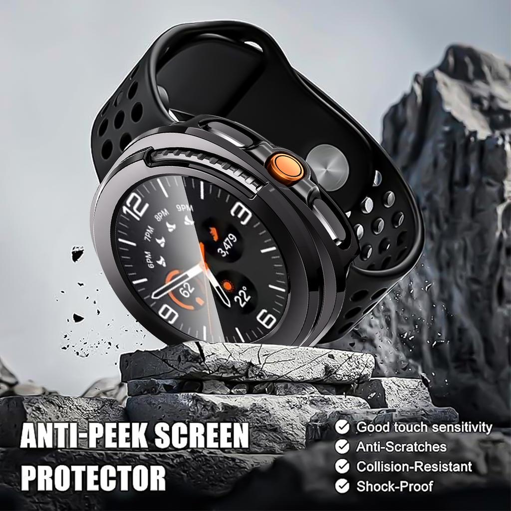Glass+Case For Samsung Galaxy Watch 8 Classic Screen Protector Slim Shockproof Cover for Samsung Watch 8 46mm Tempered Bumper Case